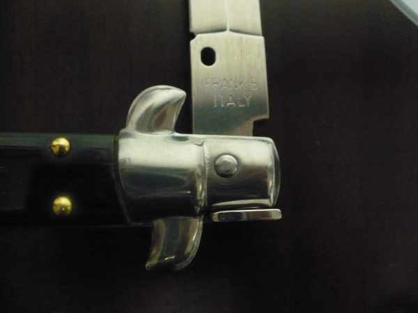 Frank Beltrame , italian stiletto , pugnale - 28 cm , corno di bufalo scuro, dagger , modello FB 28/58D - 20
