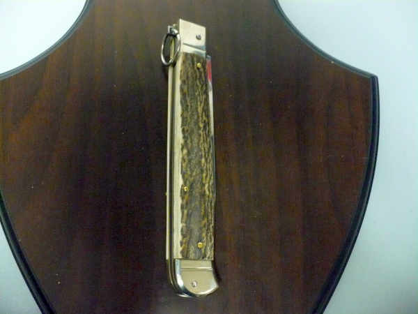 Famiglia Spadon - stiletto falcon /28 - corno di cervo / deer horn - lama a swedge vecchio stile - 7