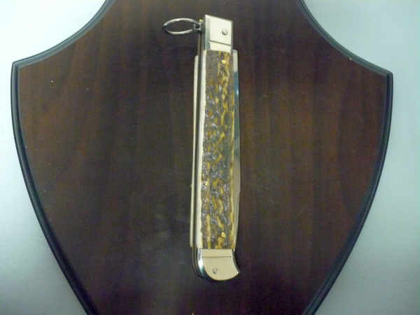 Famiglia Spadon - stiletto falcon /28 - corno di cervo / deer horn - lama a swedge vecchio stile - 9