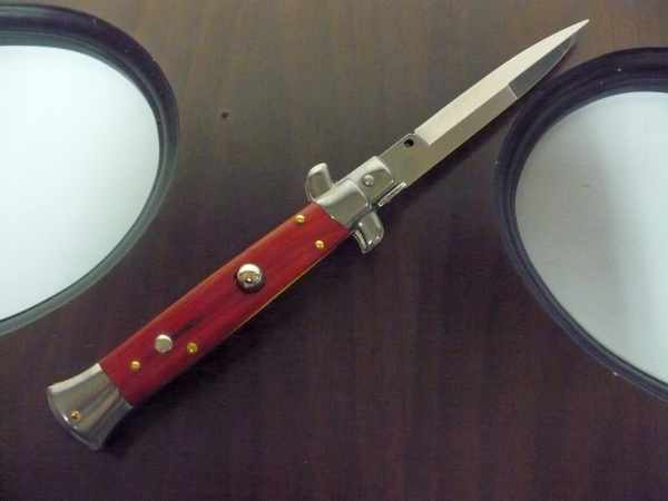 Frank Beltrame italian stiletto - 23 cm legno pregiato, cuore di legno rosso. ,modello FB 23/83B - 3