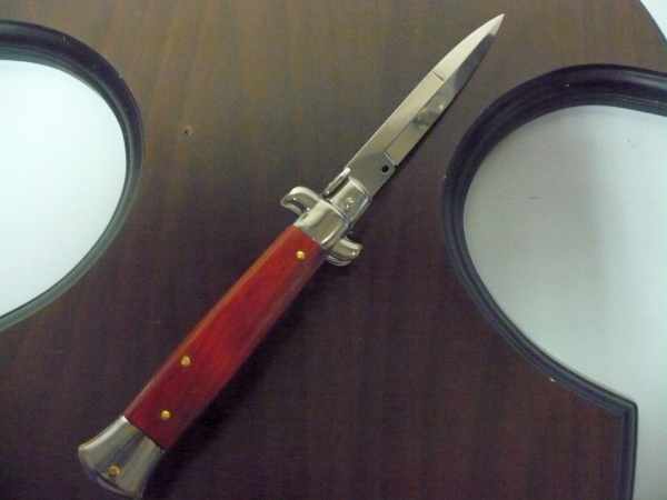 Frank Beltrame italian stiletto - 23 cm legno pregiato, cuore di legno rosso. ,modello FB 23/83B - 3