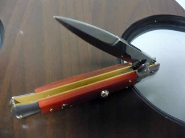 Frank Beltrame italian stiletto - 23 cm legno pregiato, cuore di legno rosso. ,modello FB 23/83B - 3
