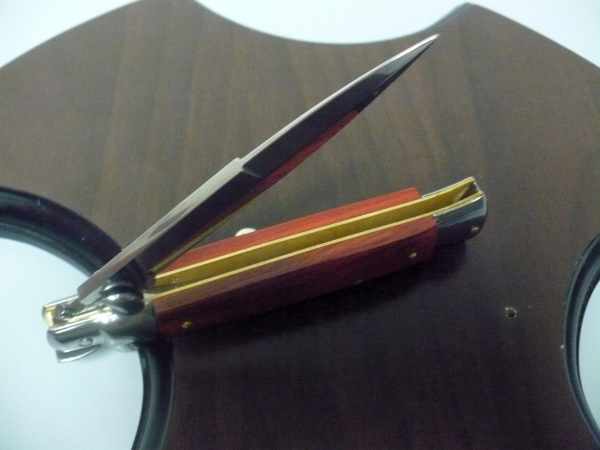 Frank Beltrame italian stiletto - 23 cm legno pregiato, cuore di legno rosso. ,modello FB 23/83B - 3