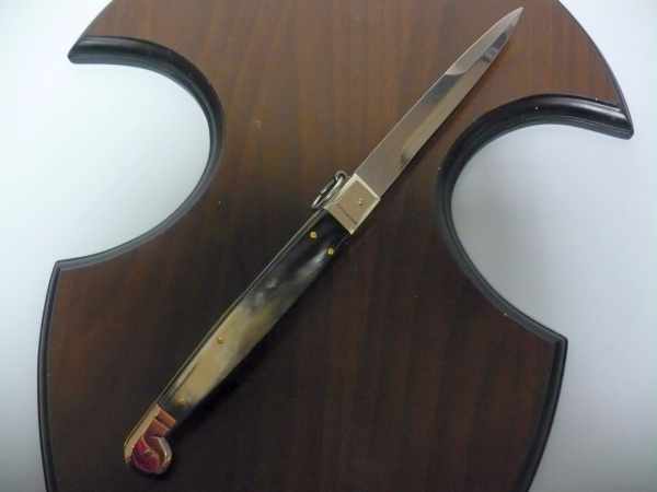 Siciliano A.G.A. Campolin sicilian fighting - italian stiletto 30 cm - brazilian buffalo horn - 3