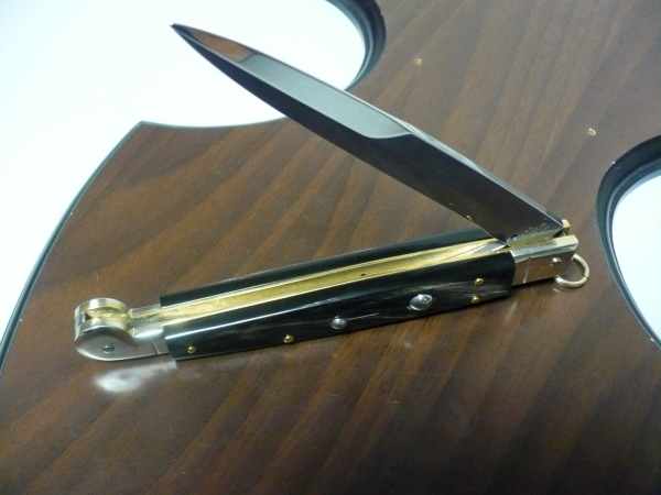 Siciliano A.G.A. Campolin sicilian fighting - italian stiletto 30 cm - brazilian buffalo horn - 4