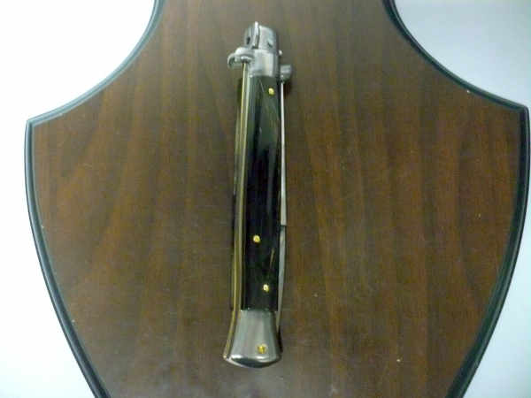 Frank Beltrame , italian stiletto , pugnale - 28 cm , corno di bufalo scuro,baionetta,modello FB 28/58B - 5