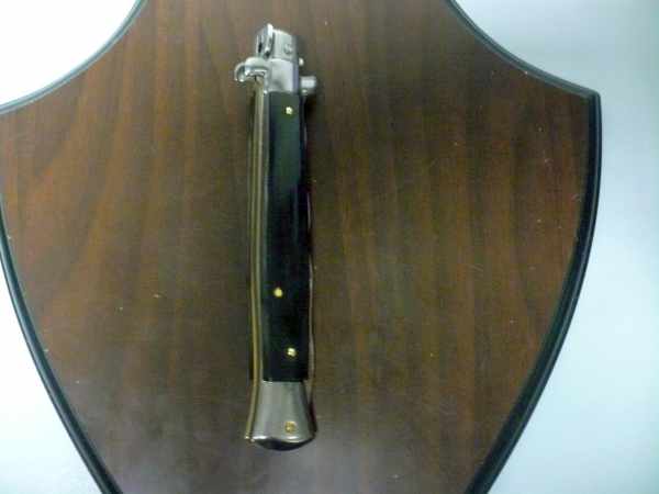 Frank Beltrame , italian stiletto , pugnale - 28 cm , corno di bufalo scuro, lama kriss, modello FB 28/58K- 7