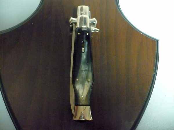 Black Widow A.G.A. Campolin - italian stiletto 28 cm con guardia a croce maltese - bufalo brasiliano