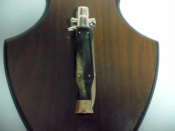 Black Widow A.G.A. Campolin - italian stiletto 28 cm con guardia a croce maltese - bufalo brasiliano