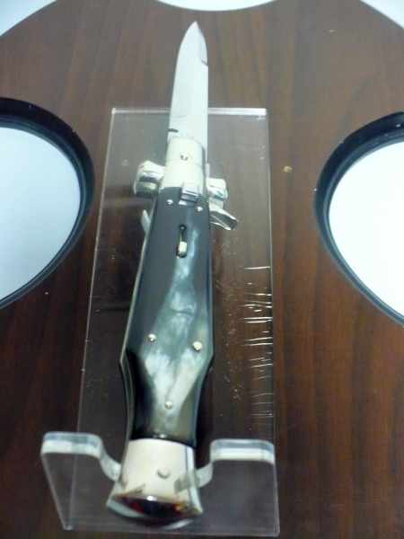 Black Widow A.G.A. Campolin - italian stiletto 28 cm con guardia a croce maltese - bufalo brasiliano