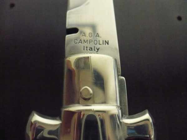 Black Widow A.G.A. Campolin - italian stiletto 28 cm con guardia a croce maltese - bufalo brasiliano