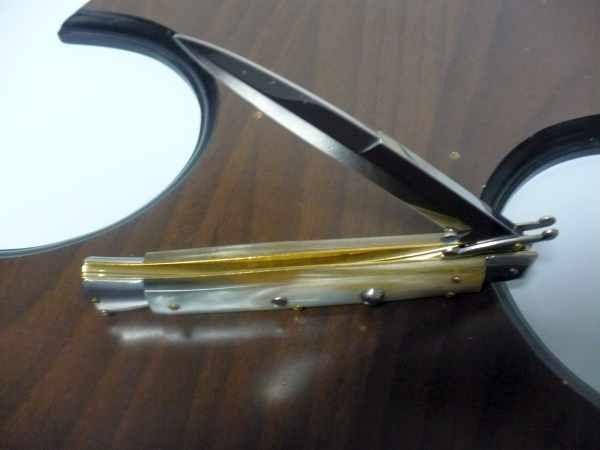 Swinguard Frank Beltrame - italian stiletto, 28 cm -bufalo chiaro, lama baionetta FB 550/48B- 10
