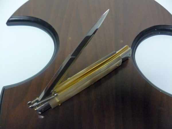Swinguard Frank Beltrame - italian stiletto, 28 cm -bufalo chiaro, lama baionetta FB 550/48B- 10