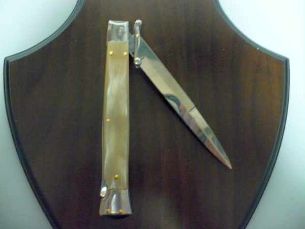 Swinguard Frank Beltrame - italian stiletto, 28 cm -bufalo chiaro, lama baionetta FB 550/48B- 10