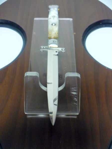 Swinguard Frank Beltrame - italian stiletto, 28 cm -bufalo chiaro, lama baionetta FB 550/48B- 10
