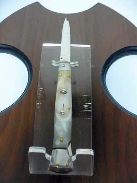 Swinguard Frank Beltrame - italian stiletto, 28 cm -bufalo chiaro, lama baionetta FB 550/48B- 10