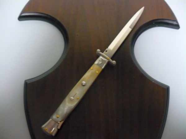 Swinguard Frank Beltrame - italian stiletto, 28 cm -bufalo chiaro, lama baionetta FB 550/48B- 10