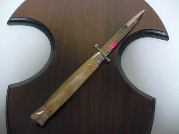 Swinguard Frank Beltrame - italian stiletto, 28 cm -bufalo chiaro, lama baionetta FB 550/48B- 10