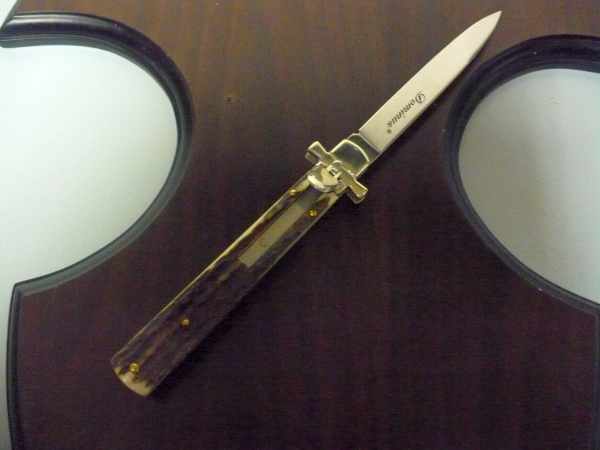Dominus A.G.A. Campolin "The Lord"- italian stiletto 23 cm - corno di cervo / deer horn