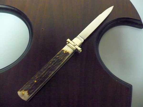 Dominus A.G.A. Campolin "The Lord"- italian stiletto 23 cm - corno di cervo / deer horn
