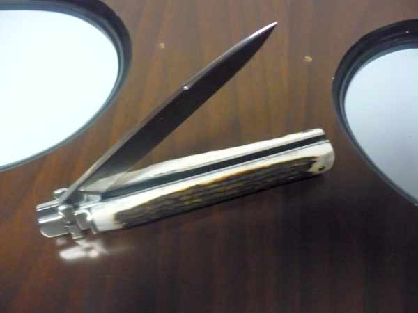 Dominus A.G.A. Campolin "The Lord"- italian stiletto 23 cm - corno di cervo / deer horn