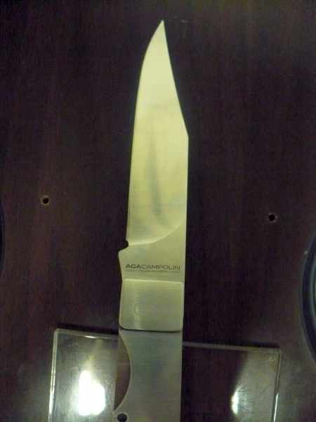 Hannibal A.G.A. Campolin - italian stiletto 34 cm - snake wood , legno di serpente - il primo coltello automatico per barbecue