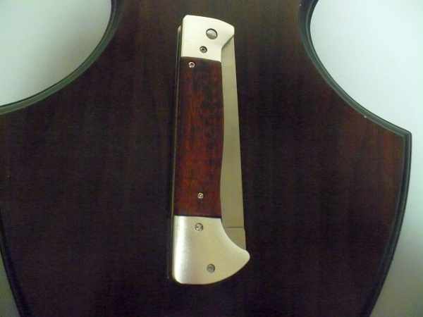 Hannibal A.G.A. Campolin - italian stiletto 34 cm - snake wood , legno di serpente - il primo coltello automatico per barbecue