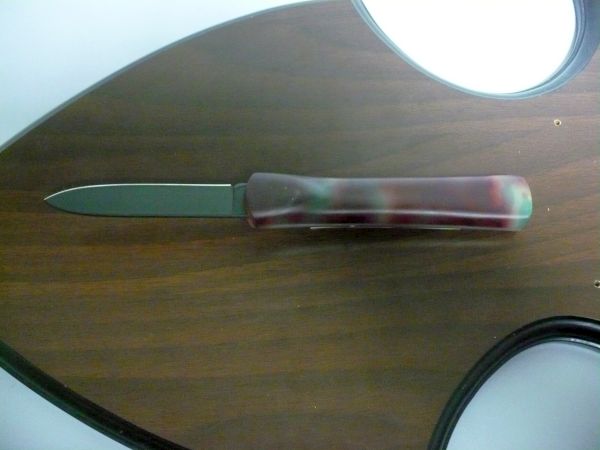 Italian stiletto FRONTALE coltellerie artigianali Maniago - 20 cm - ergonomica,mimetico, classica- f1.1 FRANK BELTRAME MANIAGO ITALY