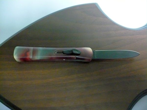 Italian stiletto FRONTALE coltellerie artigianali Maniago - 20 cm - ergonomica,mimetico, classica- f1.1 FRANK BELTRAME MANIAGO ITALY