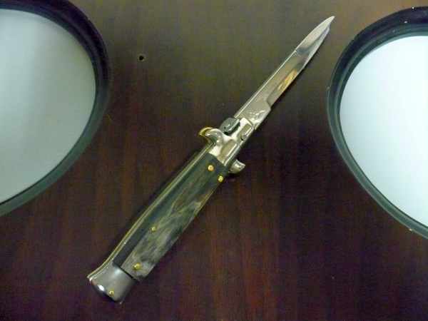 Picklock -Italian stiletto -pugnale 18cm- corno di bufalo - 5