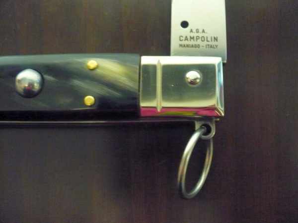 Siciliano A.G.A. Campolin sicilian fighting - italian stiletto 30 cm - brazilian buffalo horn - 1