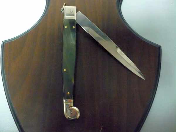 Siciliano A.G.A. Campolin sicilian fighting - italian stiletto 30 cm - brazilian buffalo horn - 7