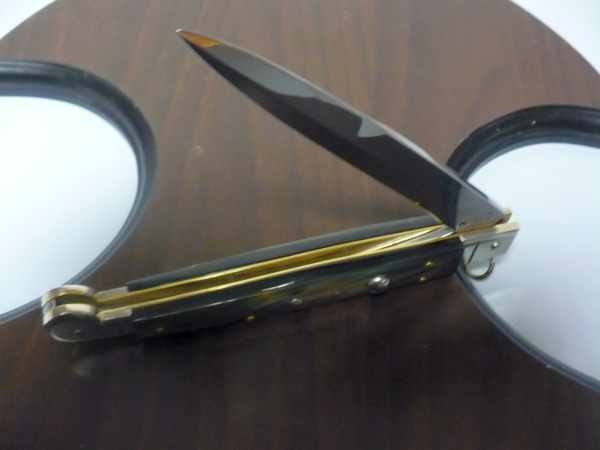 Siciliano A.G.A. Campolin sicilian fighting - italian stiletto 30 cm - brazilian buffalo horn - 7
