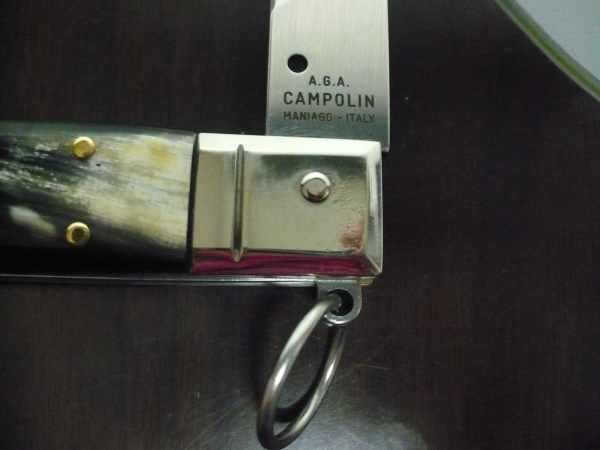 Siciliano A.G.A. Campolin sicilian fighting - italian stiletto 30 cm - brazilian buffalo horn - 6