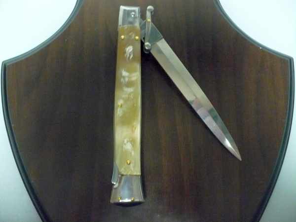 Swinguard Frank Beltrame - italian stiletto 28 cm -bufalo chiaro , lama dagger -FB 550/48D - 7