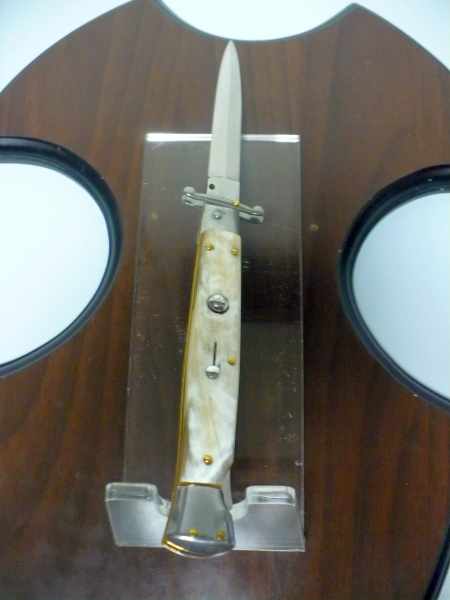 Swinguard Frank Beltrame - italian stiletto 28 cm -bufalo chiaro , lama dagger -FB 550/48D - 7