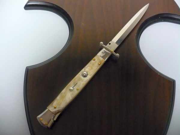 Swinguard Frank Beltrame - italian stiletto 28 cm -bufalo chiaro , lama dagger -FB 550/48D - 7