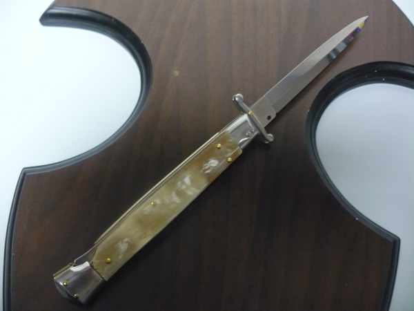 Swinguard Frank Beltrame - italian stiletto 28 cm -bufalo chiaro , lama dagger -FB 550/48D - 7