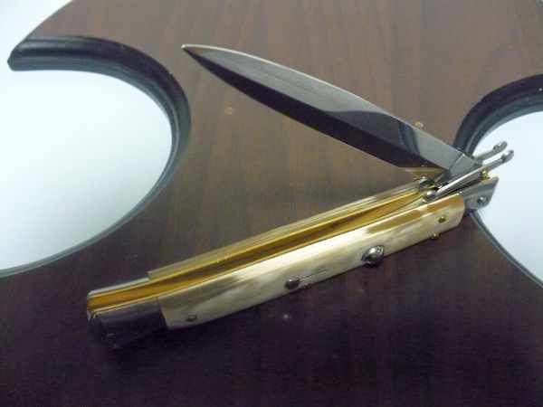 Swinguard Frank Beltrame - italian stiletto 28 cm -bufalo chiaro , lama dagger -FB 550/48D - 7