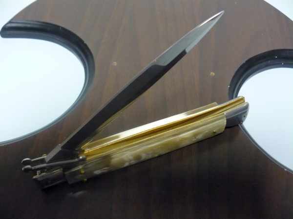 Swinguard Frank Beltrame - italian stiletto 28 cm -bufalo chiaro , lama dagger -FB 550/48D - 7