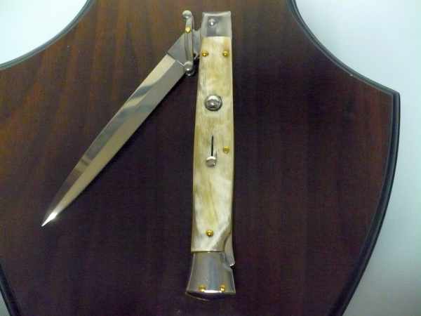 Swinguard Frank Beltrame - italian stiletto 28 cm -bufalo chiaro , lama dagger -FB 550/48D - 7