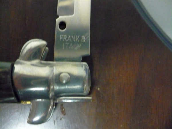 Frank Beltrame , italian stiletto , pugnale -23 cm , corno di bufalo scuro,baionetta , modello FB 23/58B - 8