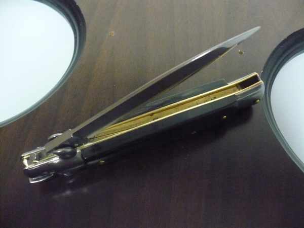 Frank Beltrame ,italian stiletto pugnale- 23 cm ,corno di bufalo, lama dagger, modello FB 23/58D -1