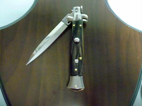 Frank Beltrame ,italian stiletto pugnale- 23 cm ,corno di bufalo, lama dagger, modello FB 23/58D -1