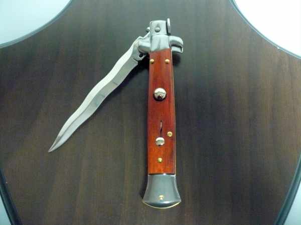 FRANK BELTRAME italian stiletto - 23 cm legno pregiato, cuore di legno rosso - novità, lama kriss ,modello FB 23/83B- 1