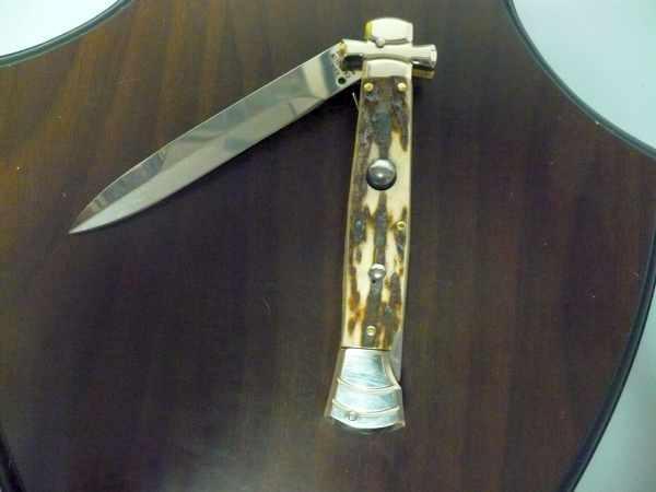 Italian stiletto - AGA Campolin - maltese / crociato - 23cm - corno di cervo / deer horn - 1