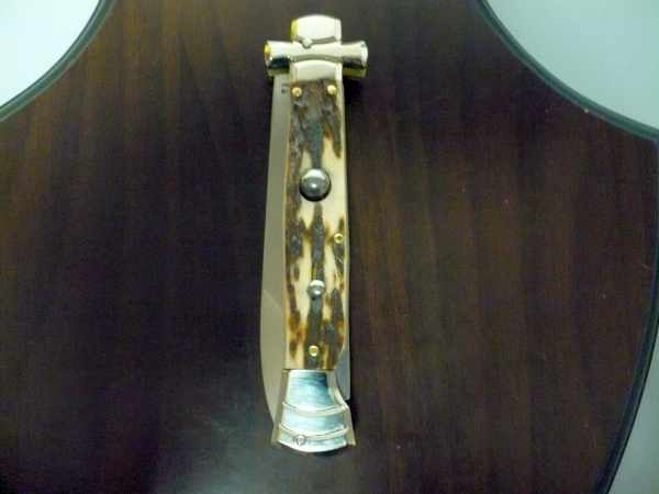 Italian stiletto - AGA Campolin - maltese / crociato - 23cm - corno di cervo / deer horn - 1