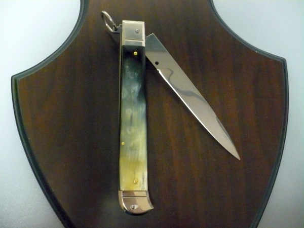 Famiglia Spadon - stiletto  falcon /28 - bufalo brasiliano - lama a swedge vecchio stile - 1