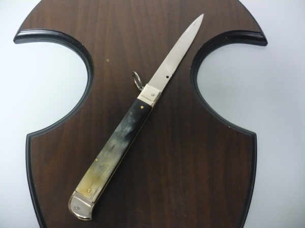 Famiglia Spadon - stiletto  falcon /28 - bufalo brasiliano - lama a swedge vecchio stile - 1