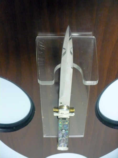 Italian stiletto - AGA Campolin - maltese / crociato - 28cm - abalone - lama baionetta